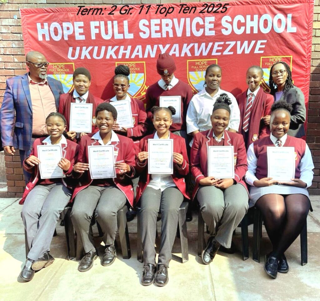 Term 2 Top 10 for all the grades